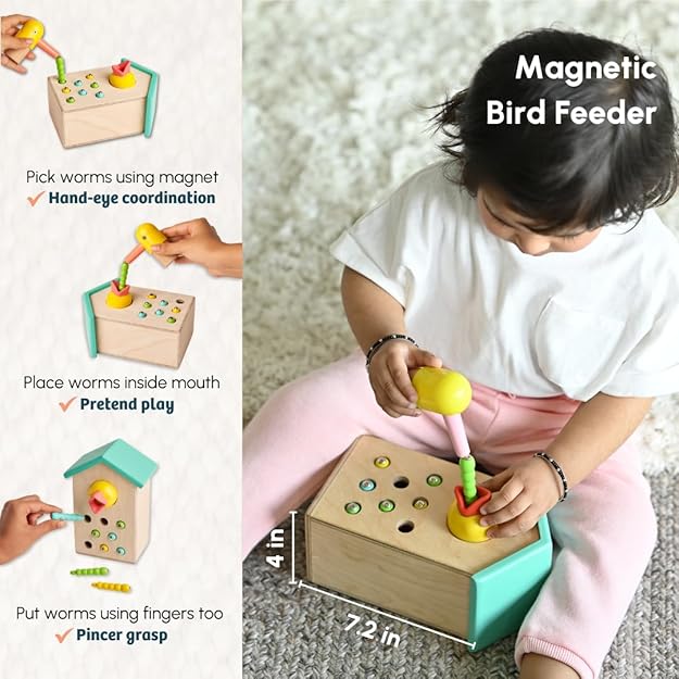 Curious Cub Montessori Learning Wooden Toys | Box 8 | Brain Development Problem/puzzle Solving | Hand-eye Coordination