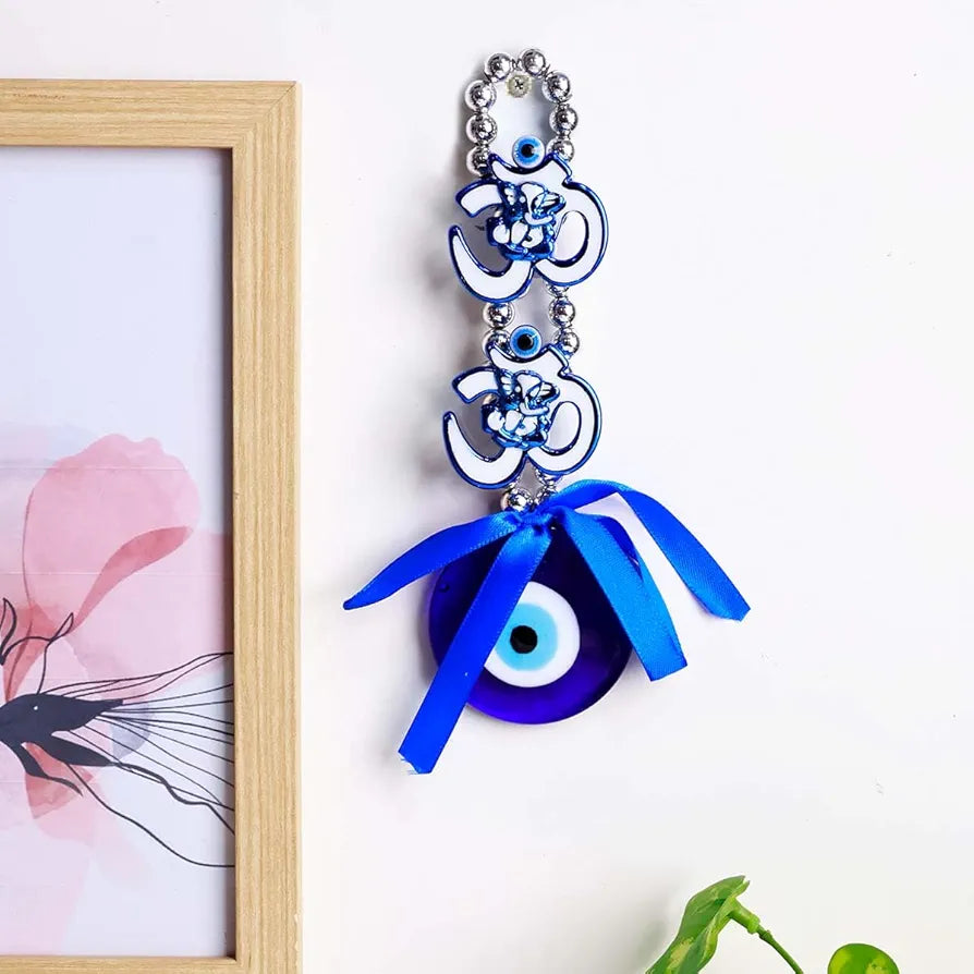 Shubhanjali Om Evil Eye Hanging Nazar Battu Turkish Evil Eye Wall Hanging