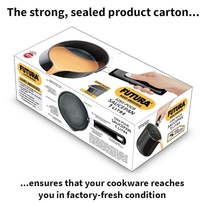 Hawkins Futura Hard Anodised Ezee-Pour Saucepan 1 litre without lid