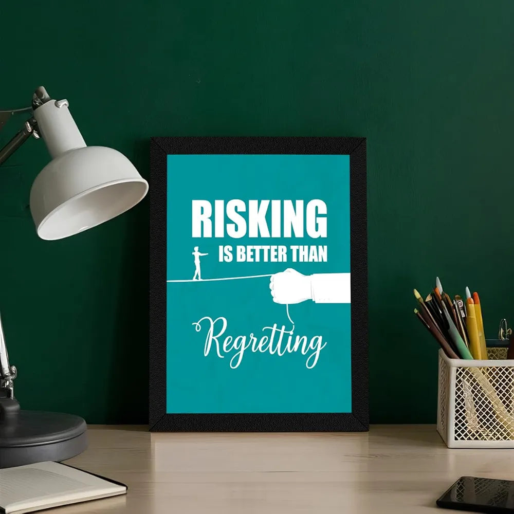 ArtX Paper Dreams Plans Motivational Framed Posters Set of 4