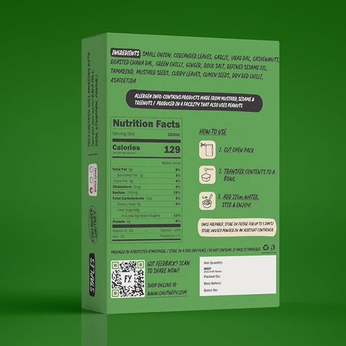 Chutnefy - 5-Second Instant Coriander - 75 gms