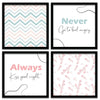 Kotart Never Go to Bed Angry Quotes Frames for Wall Decor Set of 4