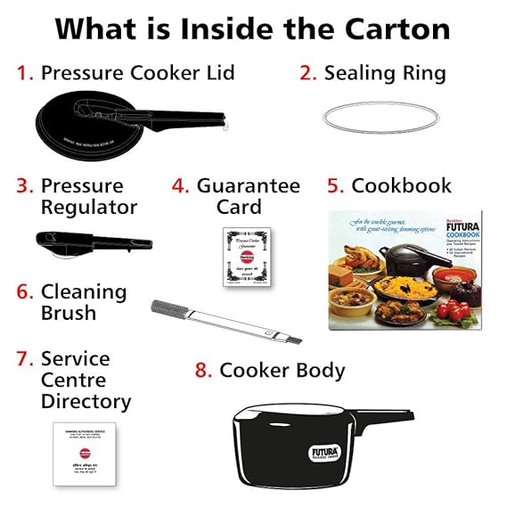 Hawkins Futura 2 Litre Pressure Cooker Hard Anodised Inner Lid Pressure Cooker Small Cooker Black