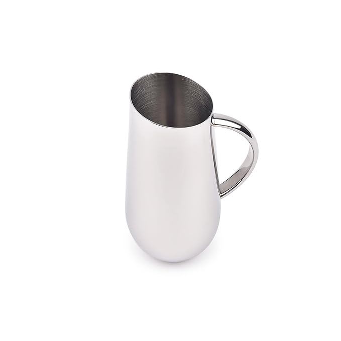 Arttdinox Designer Stainless Steel Water Pitcher - 900 Ml | Juice Storage Jug | Liquid Jar | Serveware & Tableware | Deco Series
