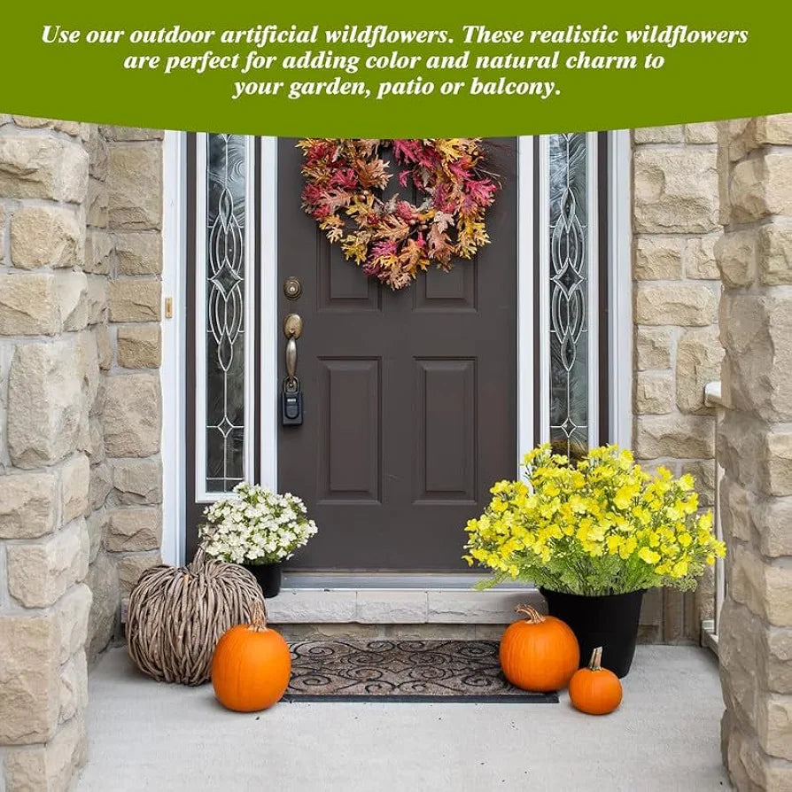 2 Pcs Artificial Flowers Bunch Milan Baby Breath 35cm Artificial Faux Gypsophila Bouquets Flower2