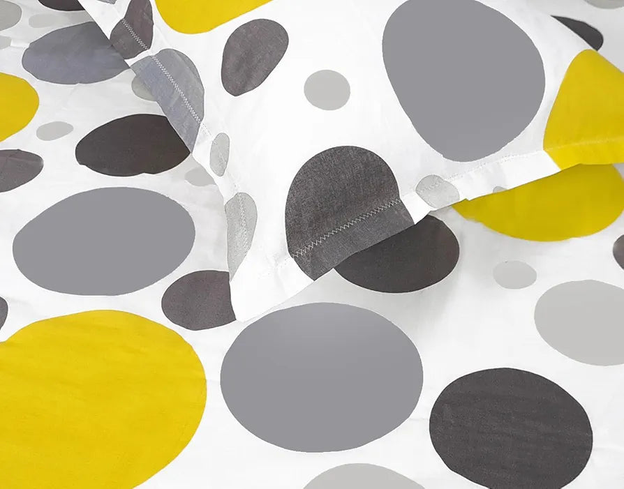 Divine Casa 144 TC 100% Cotton Bedsheet King Size Bed King Size Bedsheet with 2 Pillow Covers Colour Grey Lagoon