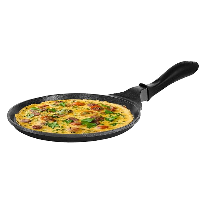 Pigeon by Stovekraft Wonder Cast Aluminium Flat Tawa (Black 27 cm)