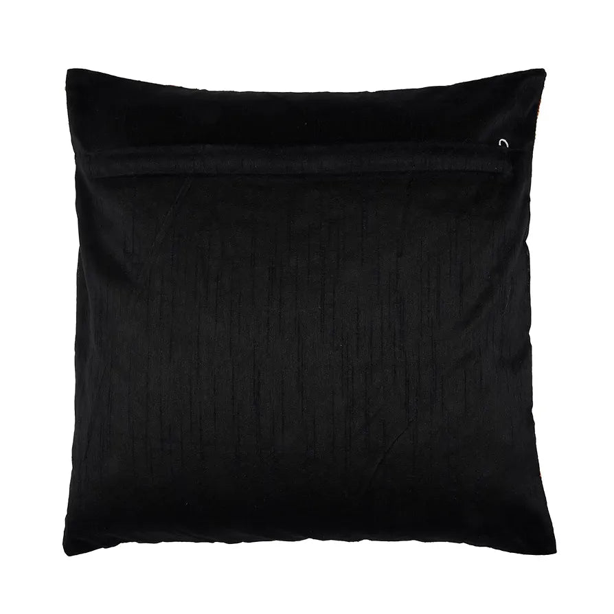 Kuber Industries Cushion Cover Pillow Covers Embroidery Cushion Covers Set of 5 Black
