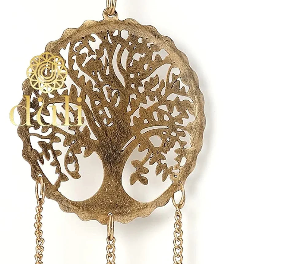Duli Metal Tree Windchime Wall Hanging Feng Shui Rustic Wall Hangings