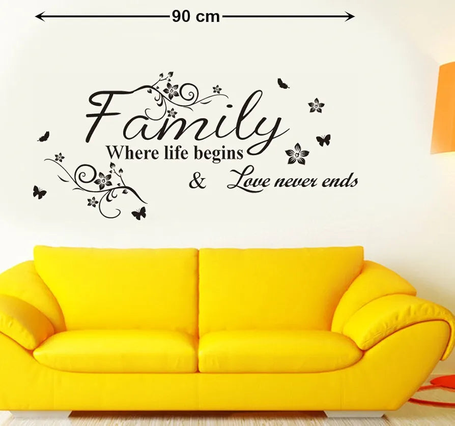 Decals Design Family Where Life Begins Wall Sticker