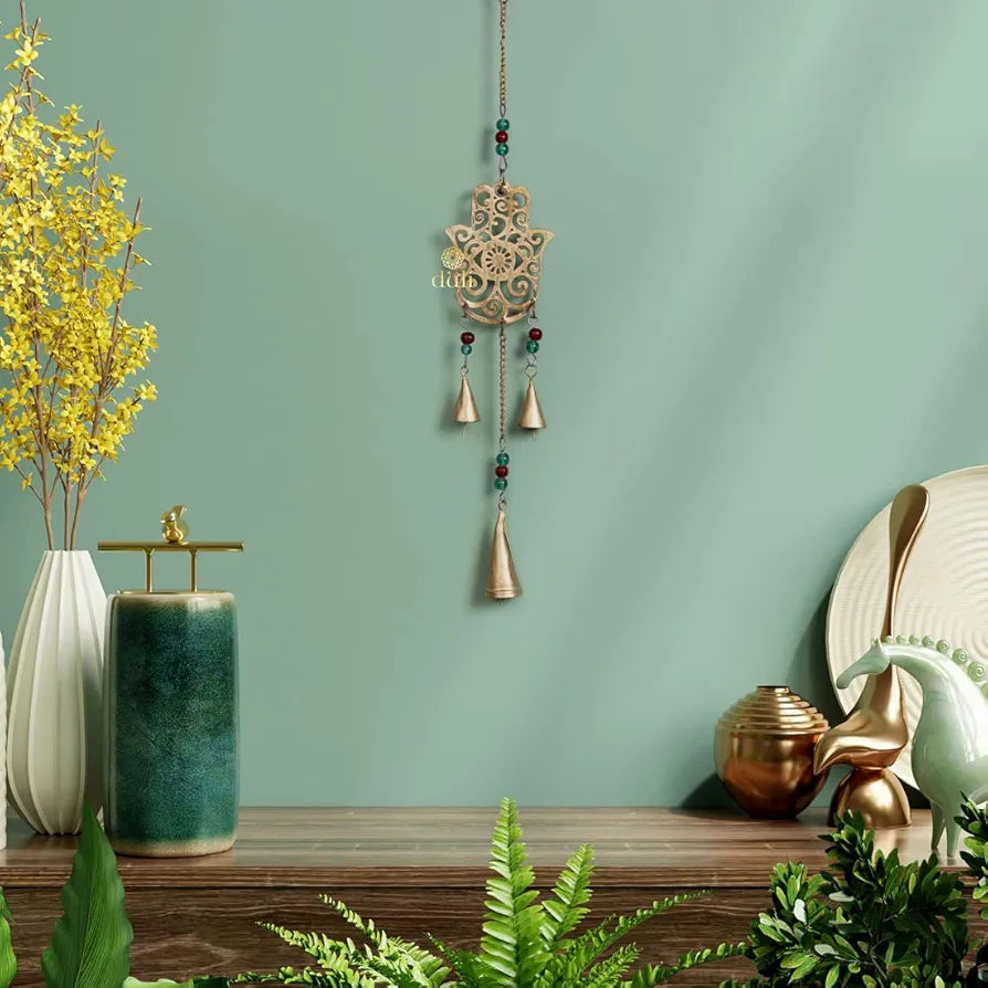 Catcher Traditional Indian Dreamcatcher Wall Art Height 75 cm Metal Wallhanging-Hamsa
