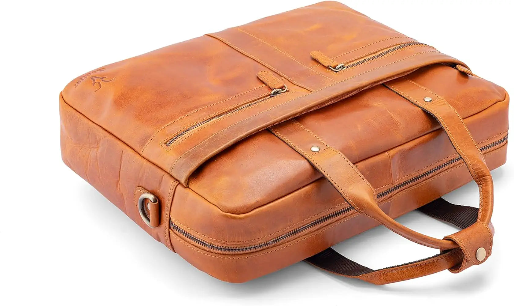 Goatter Genuine Leather Multi Pockets Office Laptop Messenger Bag For Men