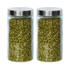 Femora Kitchen Storage Jars Borosilicate Glass With Steel Lid Air Tight Kitchen Jar and Container | 1600 ML | Pack of 2