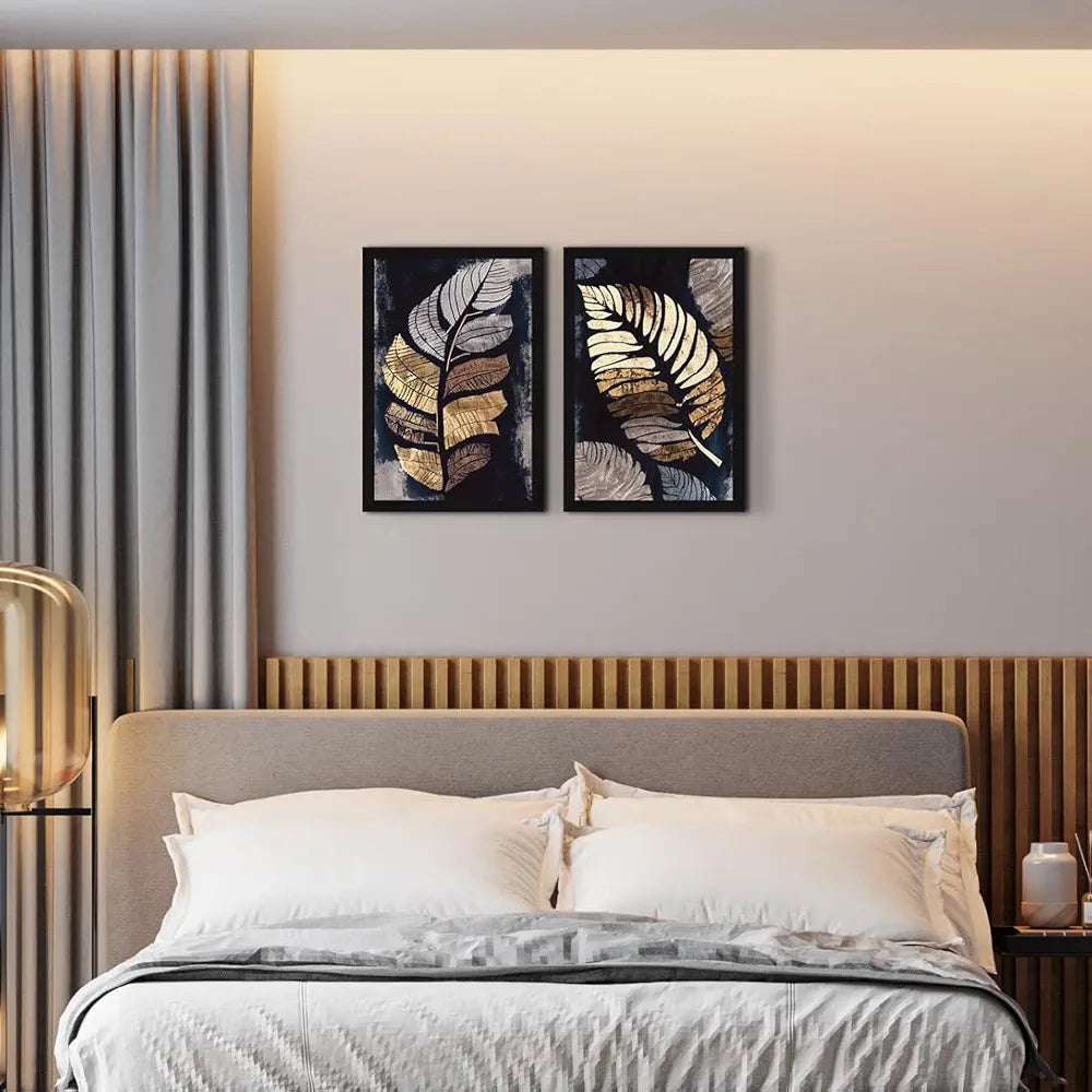 ArtX Paper Floral Aesthetic Wall Decor Paintings Set Of 2