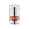 Human Hydro Stainless Steel Storage Container 750ml with Transparent Window Airtight Lid Glossy Finish