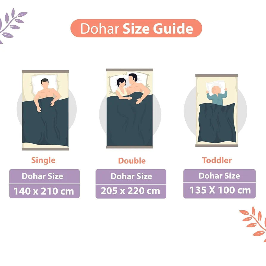 Divine Casa 120 GSM 100% Cambric Cotton Jaipuri Dohar Single Bed Reversible AC Blanket TC - 120 Colour Peach Fuzz