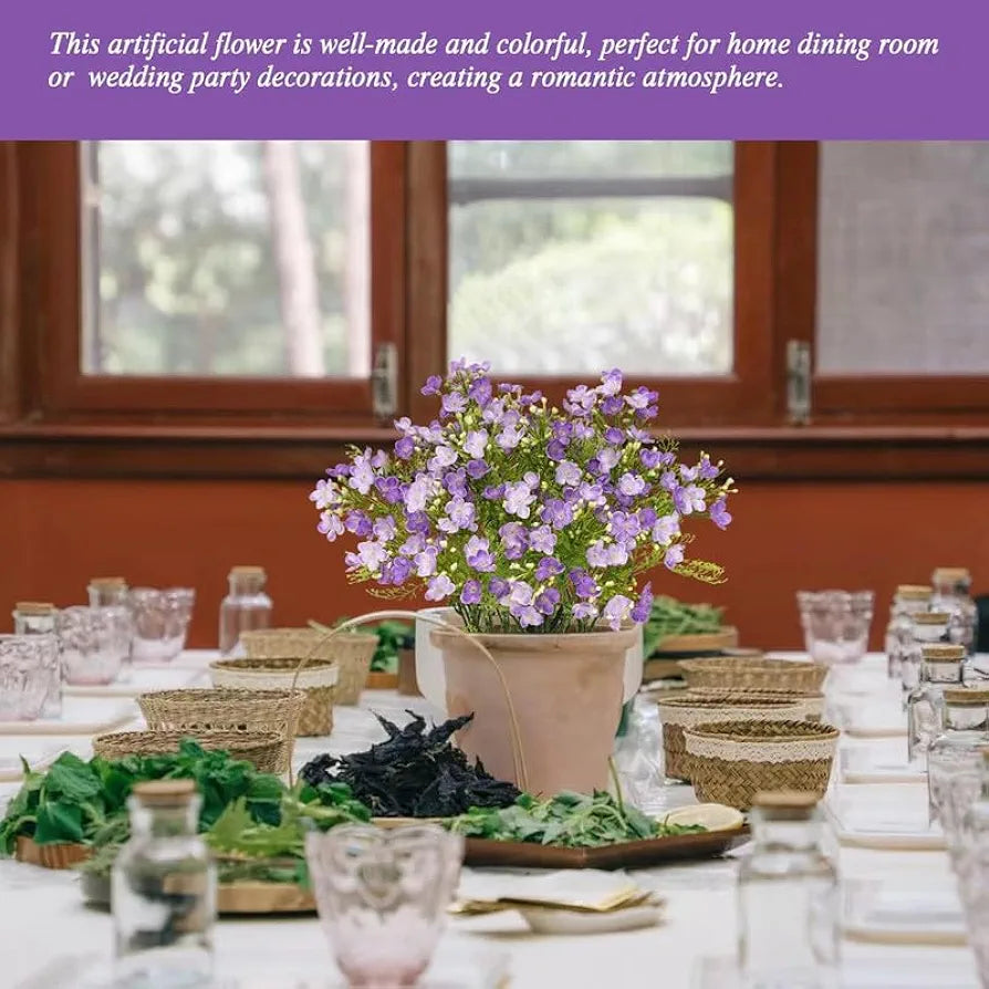 2 Pcs Artificial Flowers Bunch Milan Baby Breath 35cm Artificial Faux Gypsophila Bouquets Flower2