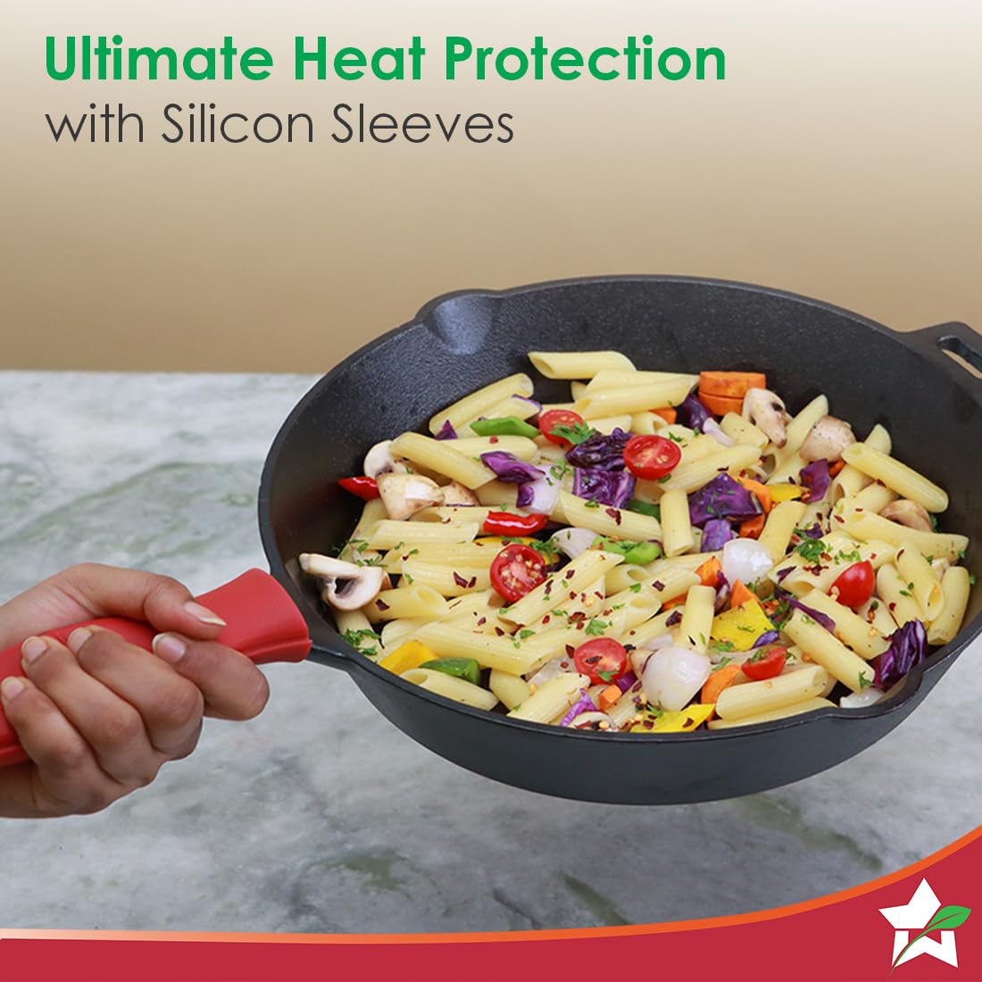 Wonderchef Forza Cast-iron 20 Cm Fry Pan | Pre-seasoned Cookware | Induction Friendly