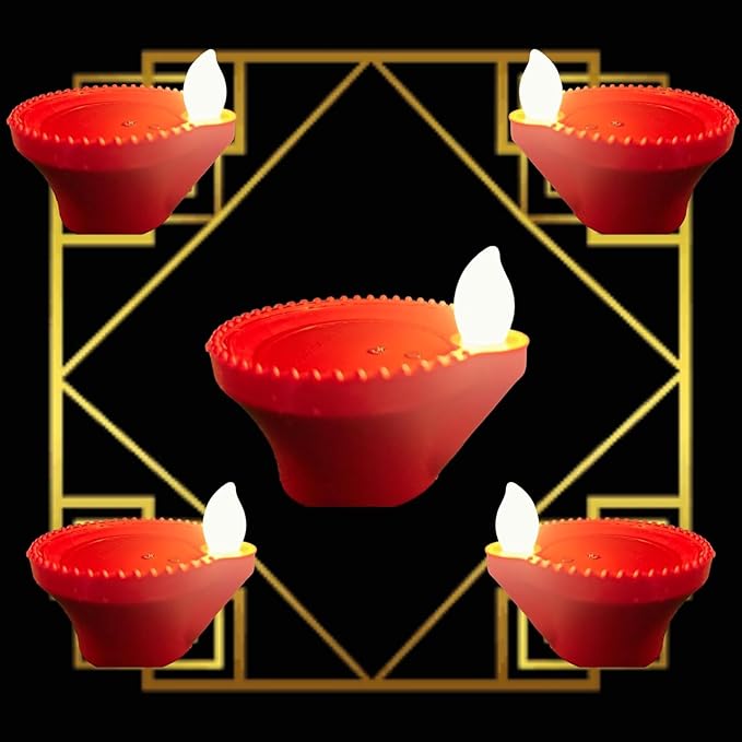 Occasion Water Sensor Diya Set Water Sensor LED Diyas - 12 Pcs