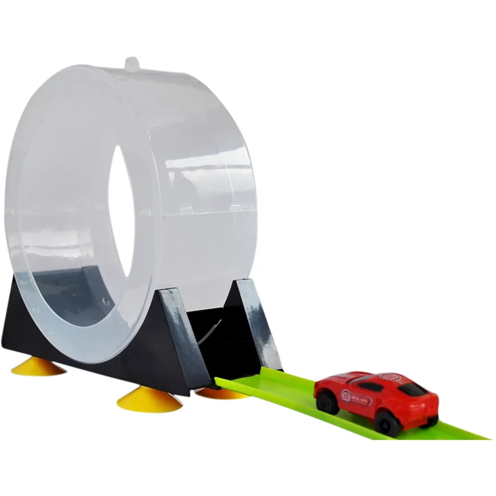 trinkets & more - lightning speeding car | pullback car track set | fun toys 3+ years- Multi color