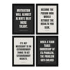 ArtX Paper Business Sales & Marketing Motivational Quotes Wall Frames AXF00195-MOT Set of 4