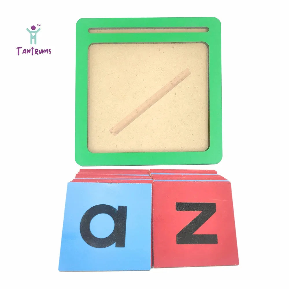 Tantrums Coloured Small Alphabet Sand Paper with Tray | Learning Fun Education Puzzle Learning Aid for Kids  