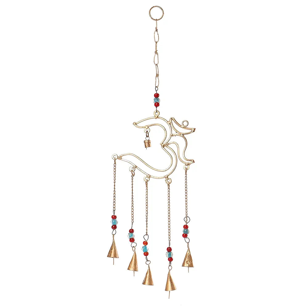 Duli Metal Om Windchime with Bells Feng Shui