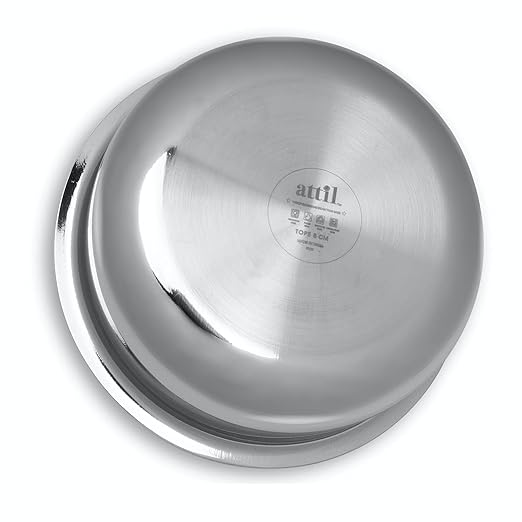 Attil Triply Stainless Steel Tope With Lid, Induction Base Tope Capacity 2 Litres | Patila With Stainless Steel Lid