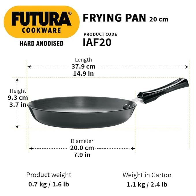 Hawkins Futura 22 cm Frying Pan Hard Anodised Fry Pan Induction Frying Pan
