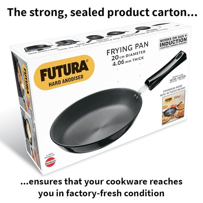 Hawkins Futura 22 cm Frying Pan Hard Anodised Fry Pan Induction Frying Pan