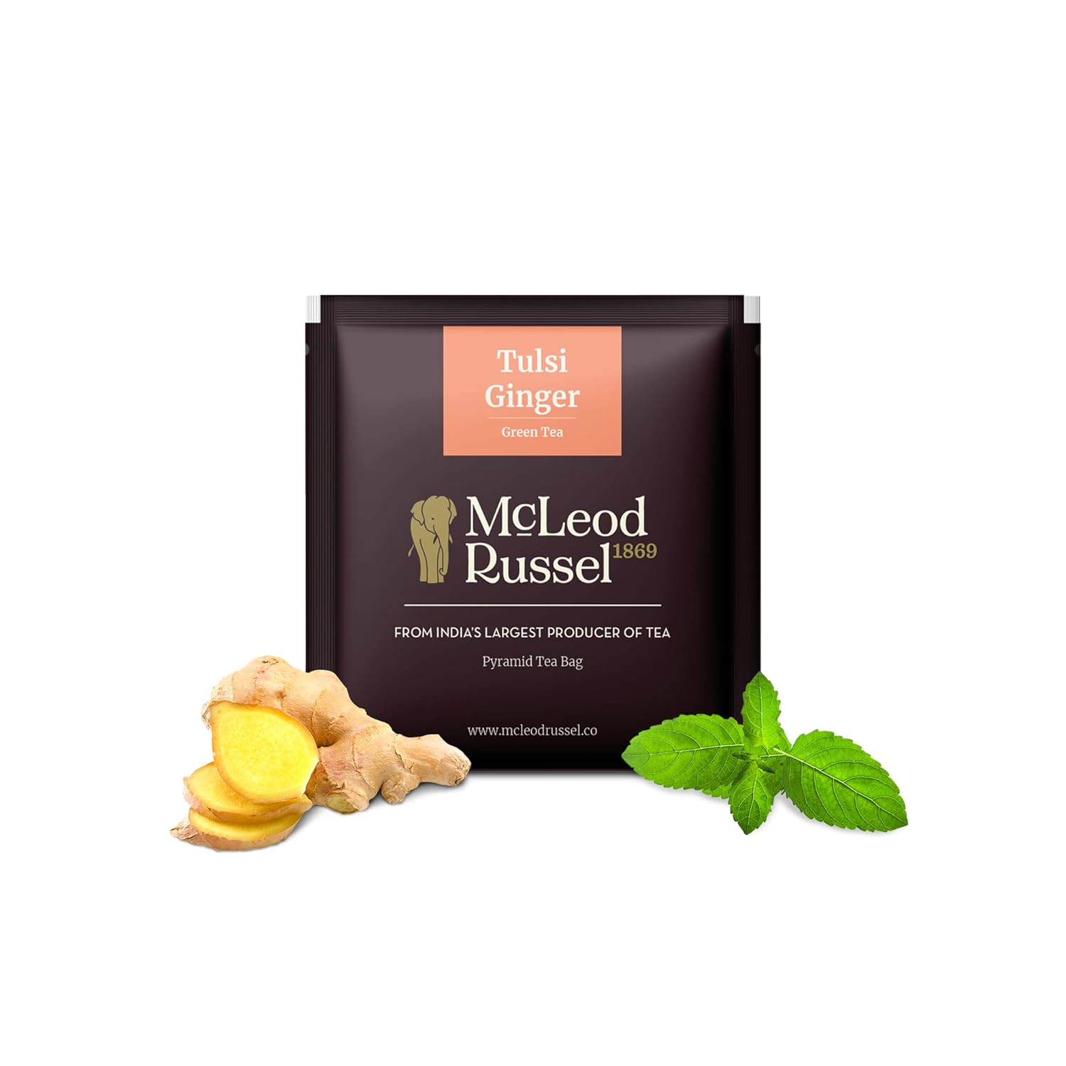 McLeod Russel 1869 Tulsi Ginger 15 Pyramid Tea Bags - 30 gms