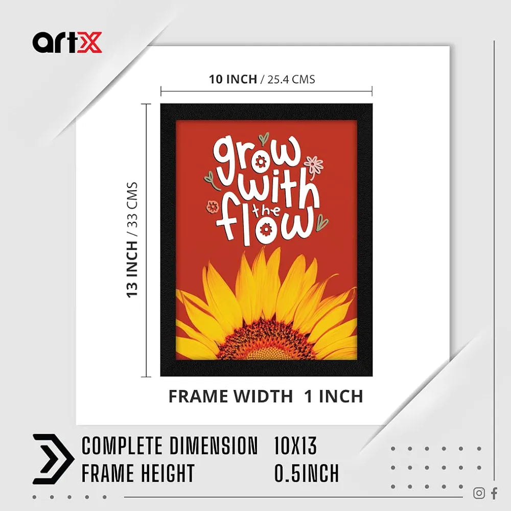 ArtX Paper Motivational Quotes Grow Wall Frame Art Painting