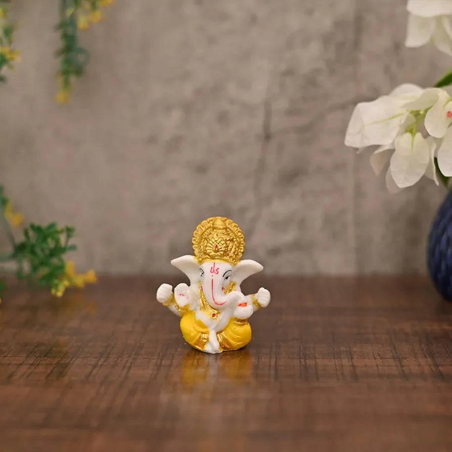 Jaipur Ace Polyresin Mini Ganesh Statue Decorative Showpiece Ganesha