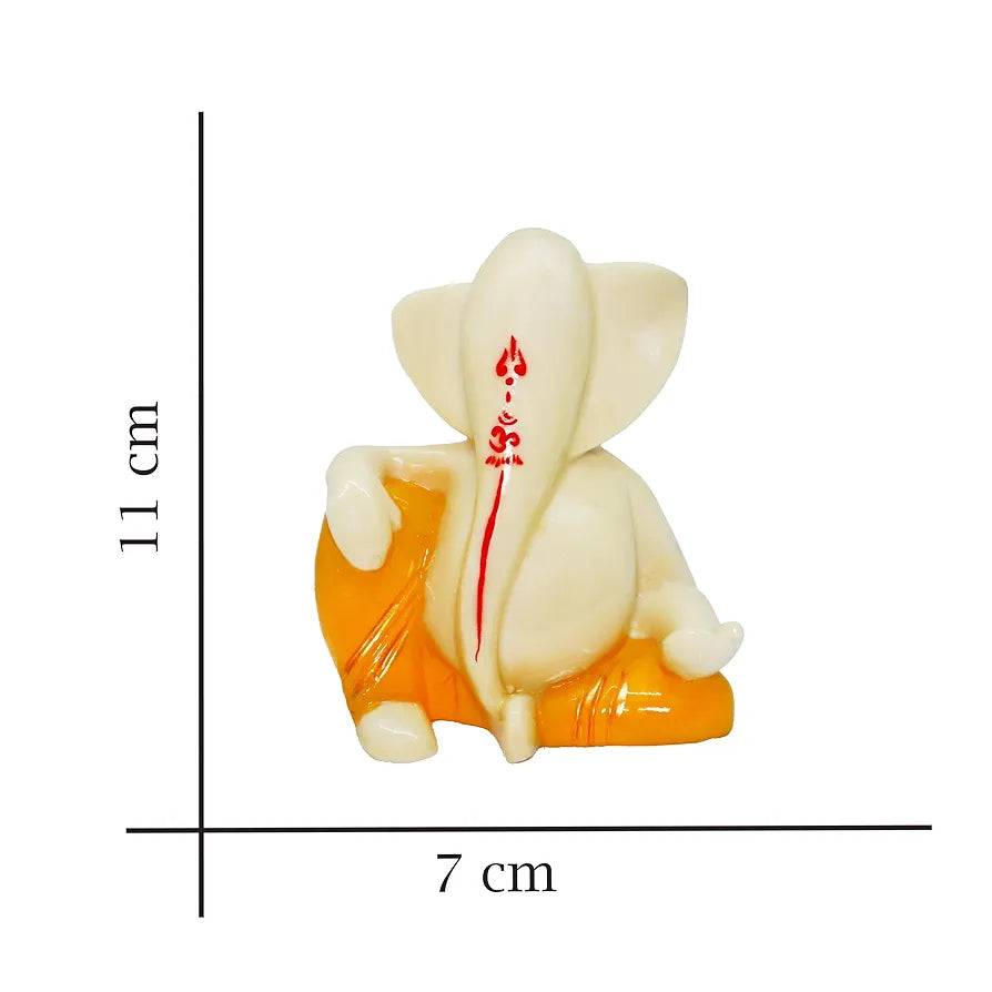 Jaipur Ace Ganesh Murti Ganesha Hand Crafted Best Car Dashboard Sund Ganesha Yellow