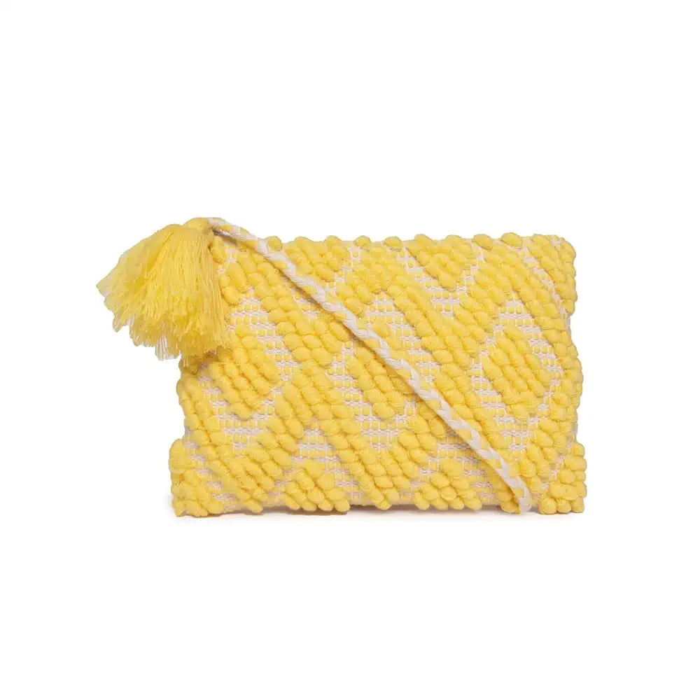 Astrid Handmade Macrame Flap Over Sling Bag For Girls And Women Colour Yellow