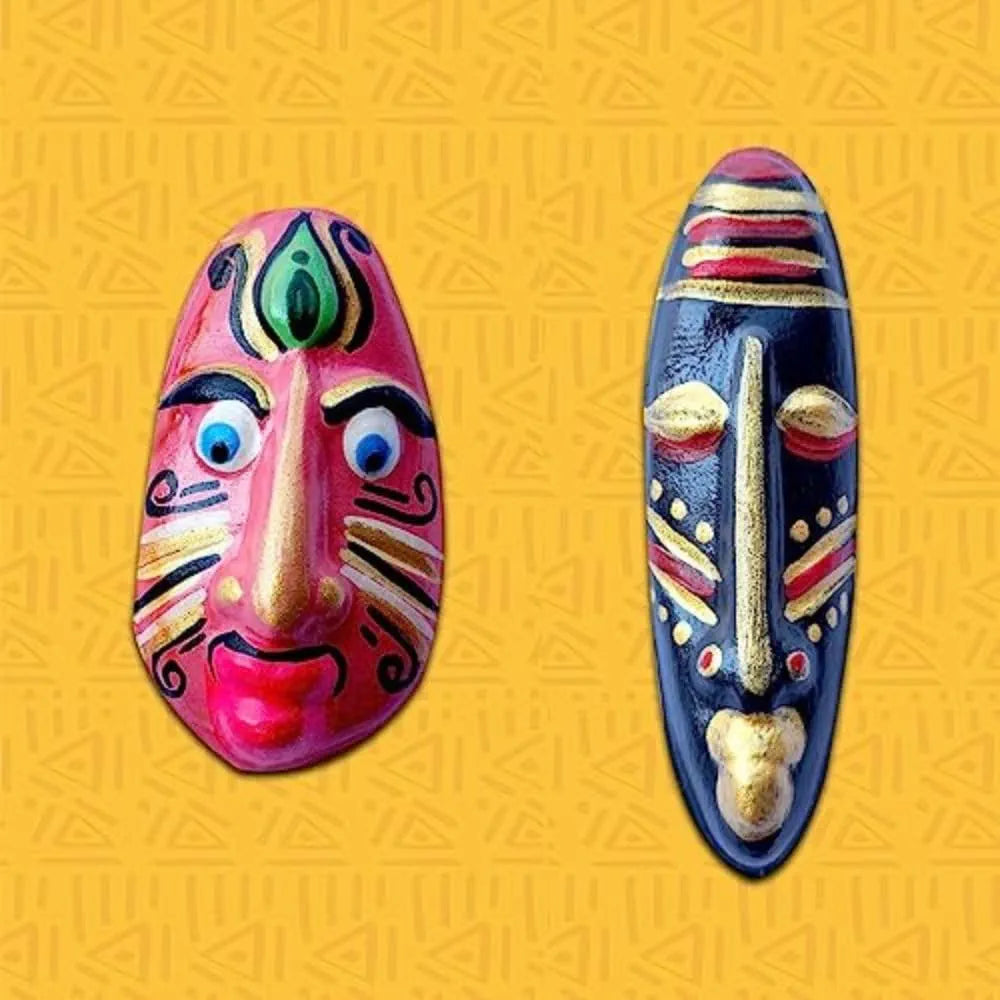 TOYKRAFTT Mould & Paint Art N Craft Kit for Kids 6-12 Years Old, Gift 5-7 Years, Fridge Magnet Making Kit, Mould and Paint Tribal Masks,Multicolor