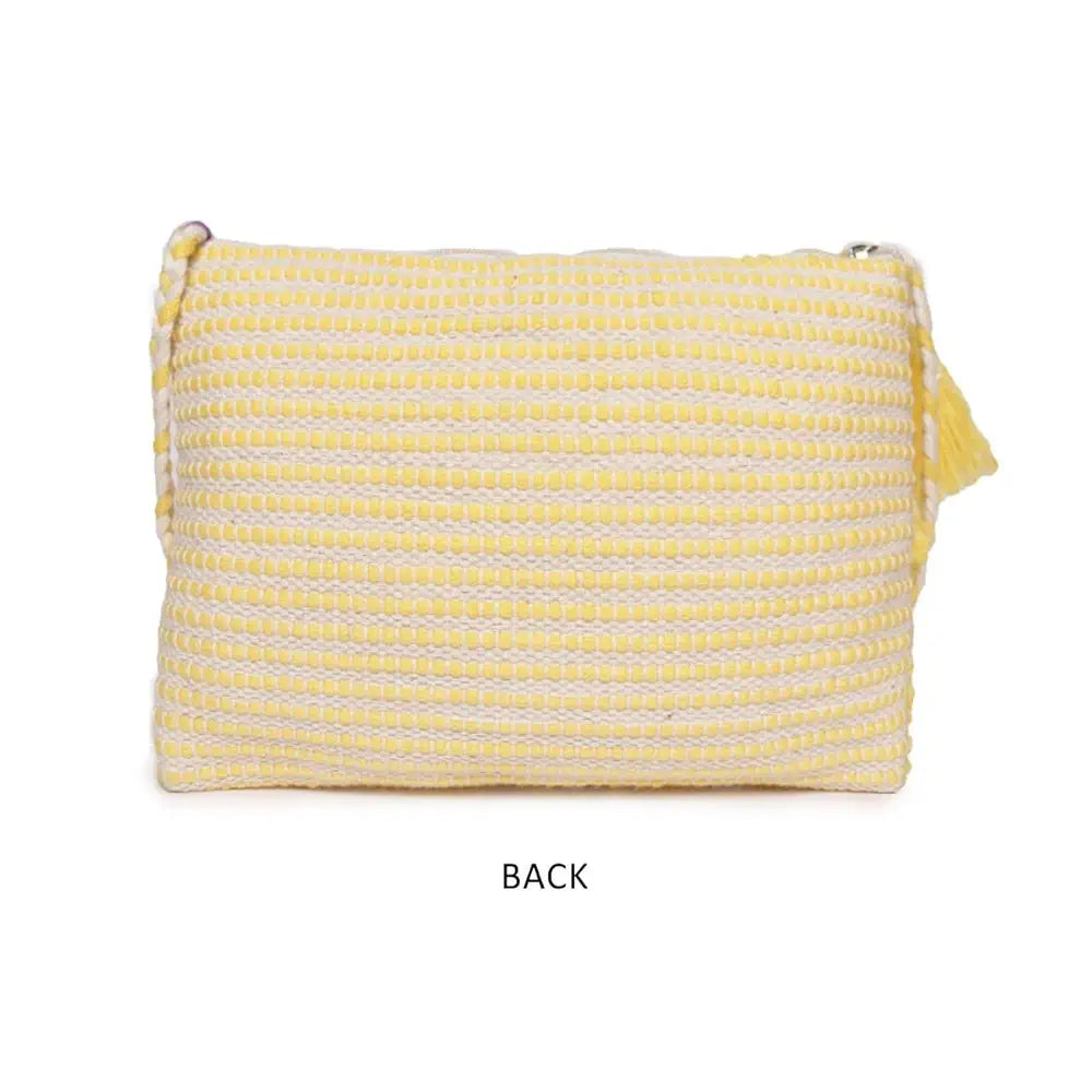 Astrid Handmade Macrame Flap Over Sling Bag For Girls And Women Colour Yellow