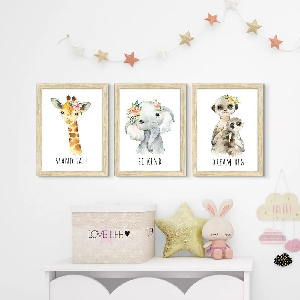 ArtX Wall Paintings For Kids Room Animals Kids Room Wall Frame Set Of 6