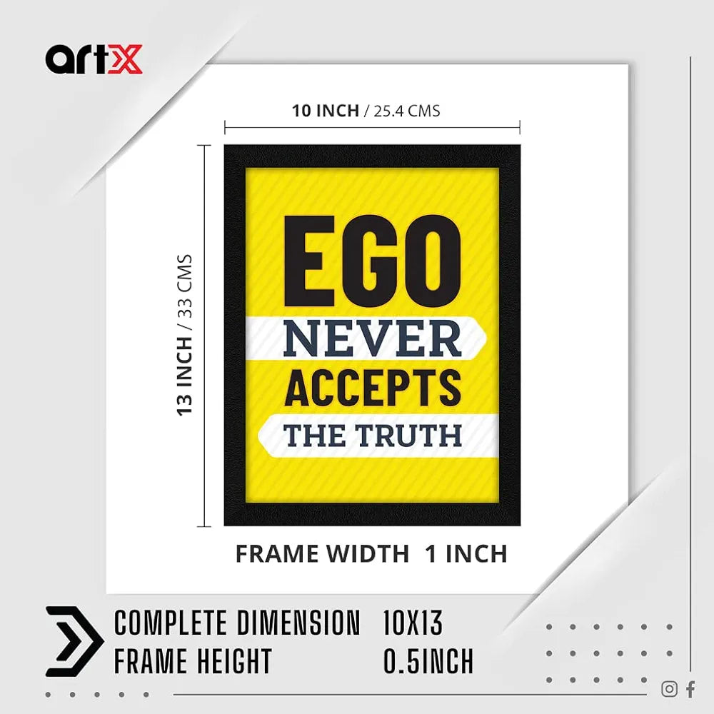 ArtX Paper Motivational Quotes Ego Wall Frame Art Painting