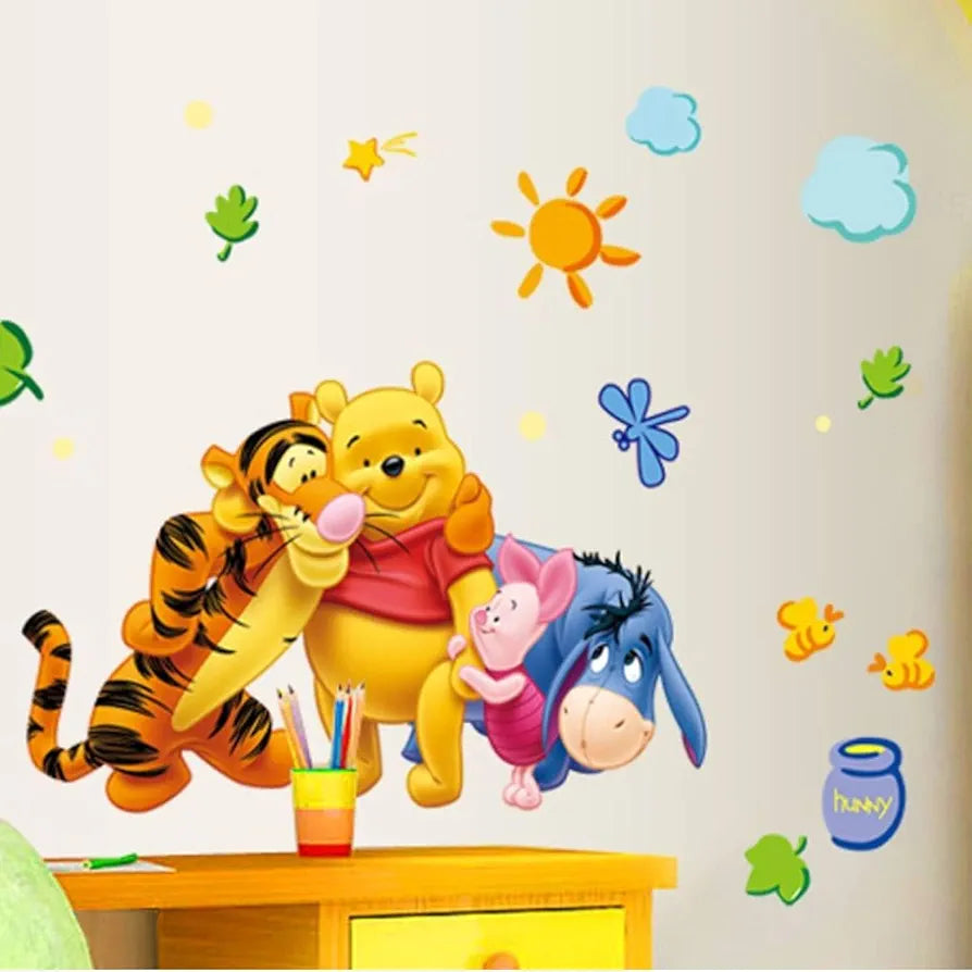 Jaamso Royals Winnie the Pooh Vinyl Self-adhesive Wall Stickers Winnie the pooh