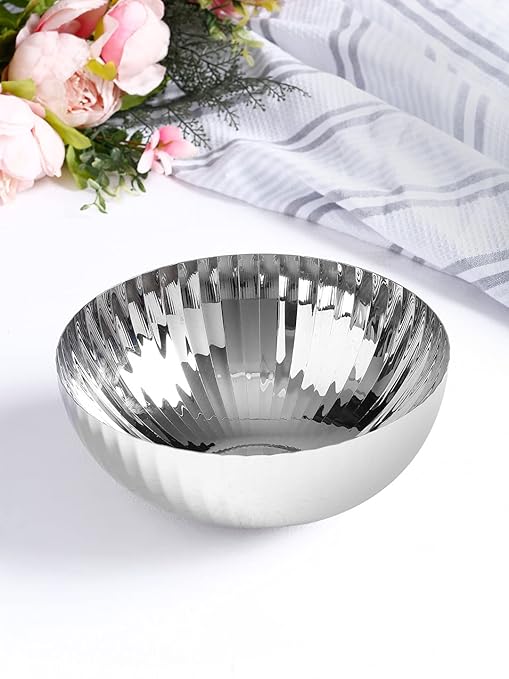 Arttdinox Stainless Steel Serving Bowl | Large Dining Table Bowl | Salads, Pasta, Noodles Serving Bowl