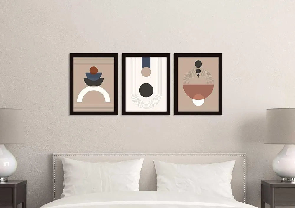 ArtX Paper Geometrical Boho Wall Painting Set of 3