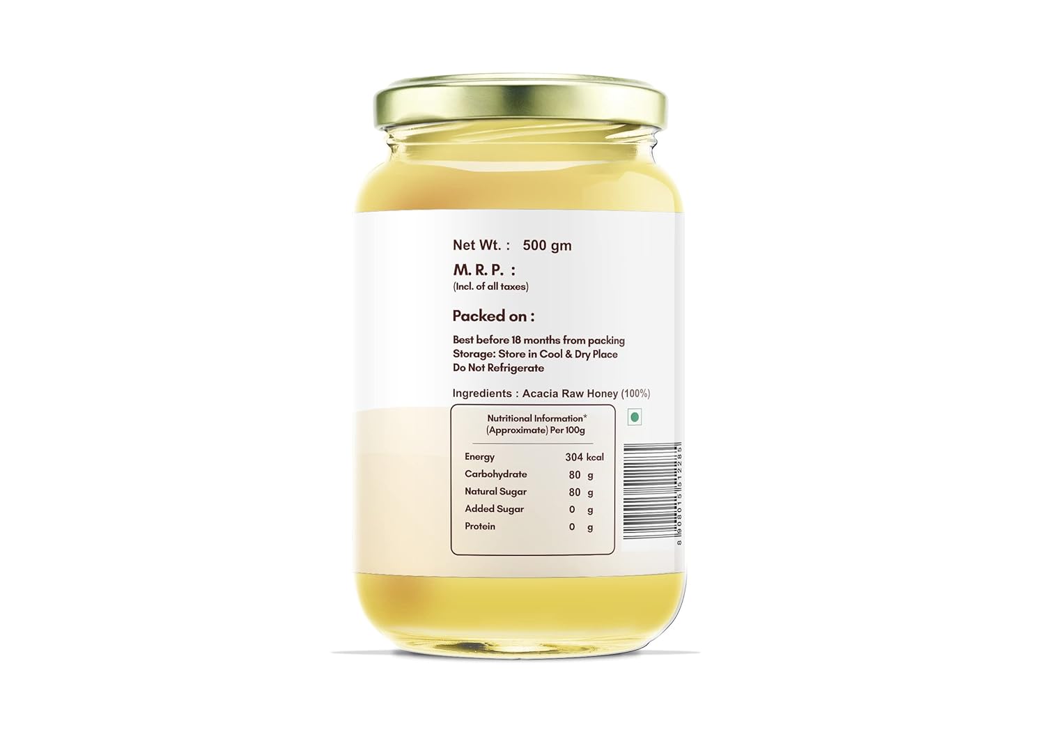 Riddhish Herbals Organic Acacia Raw Honey - 500 gms