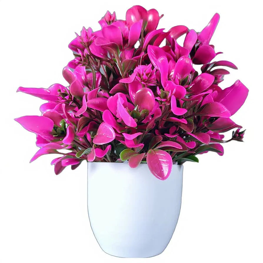 Plastic Artificial Plants For Home Decor Showcase Plants Flowers With Pot Fake Plant Pack of 4