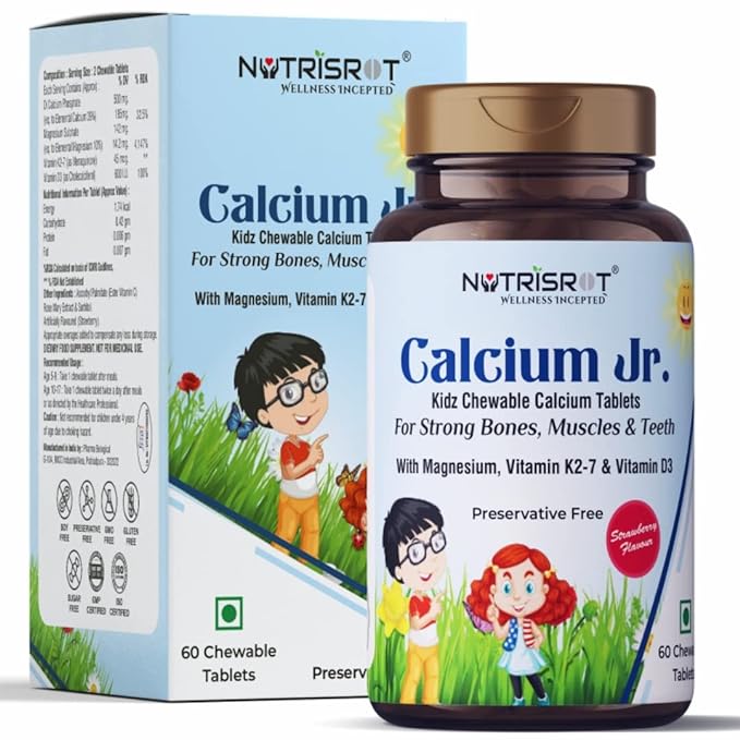 Nutrisrot Jr. Chewable Calcium Tablets - 60 Chewable Tabs