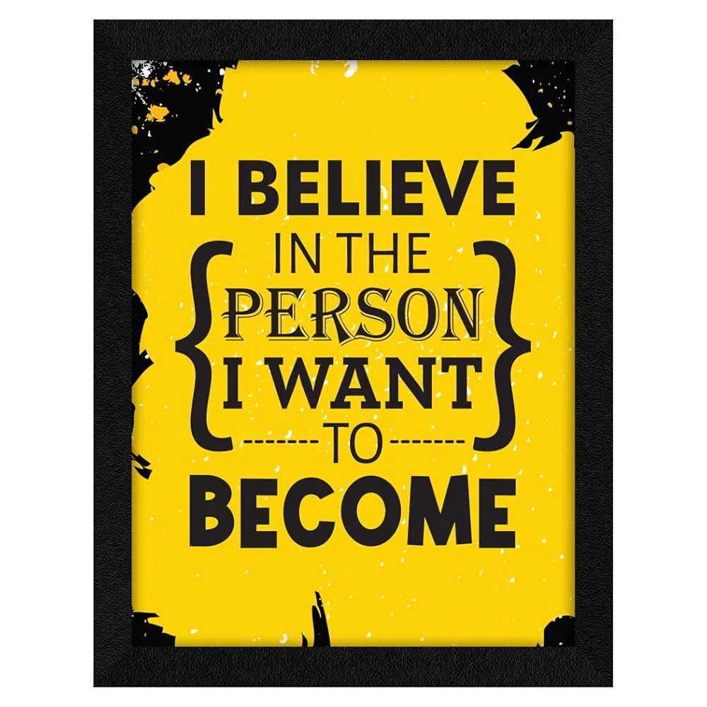 ArtX Paper Motivational Quotes Believe Wall Frame Art Painting