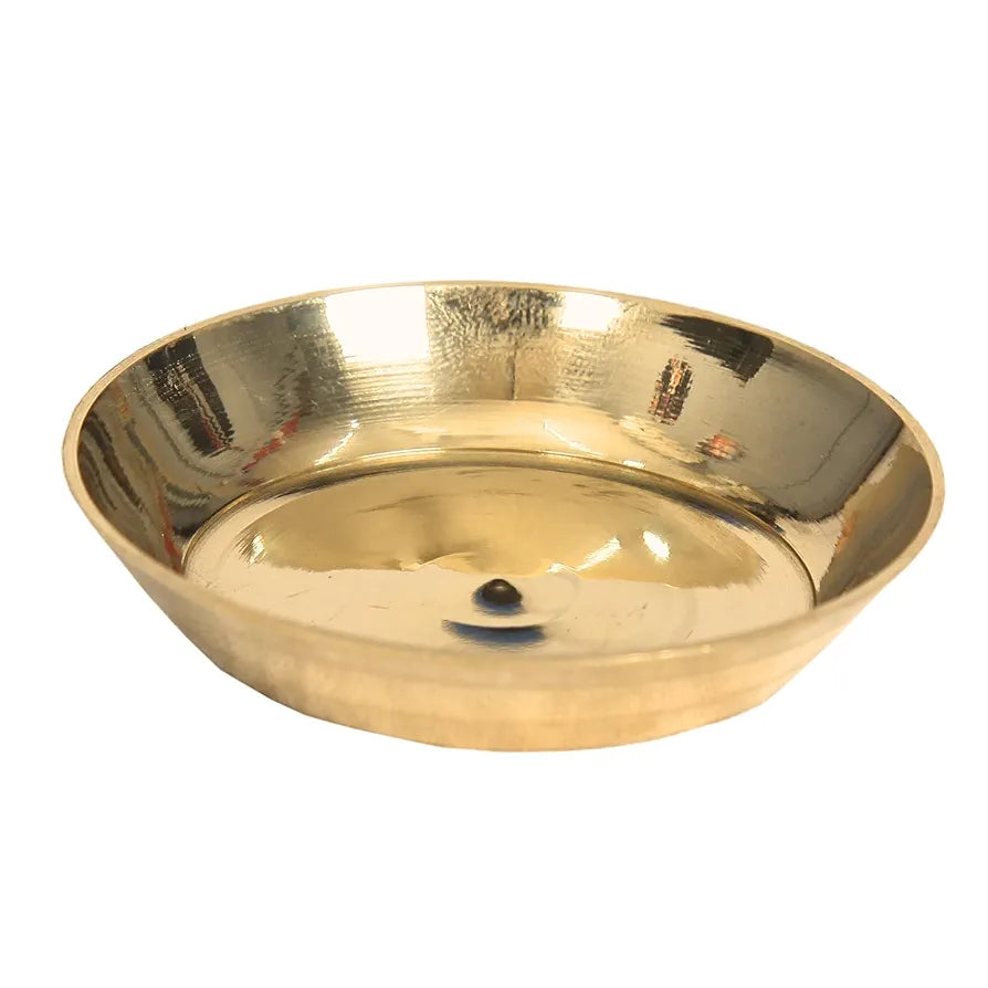 Anciently Feng Shui Tortoise for Good Luck | Brass Tortoise with Plate, Small Size, Brass, Gold Colour, 1 Set, Religious