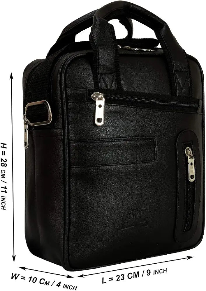 Leather World PU Leather Sling Bag Men Cross Body Travel Office Business Messenger Women  