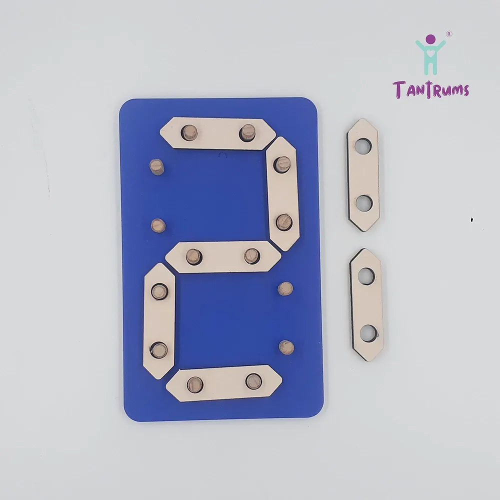 Tantrums Wooden Number Single Digit Board Montessori Educational Pre-School Puzzle Board Toy for Number Learning | Education Puzzle Learning Aid for Kids