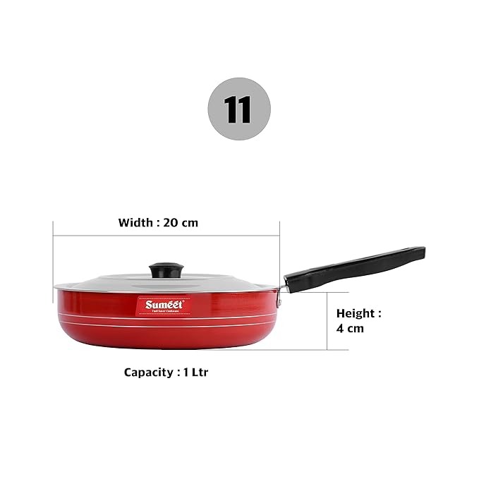 Sumeet 2.6mm Non stick Fry Pan 1 Ltr 20cm Dia
